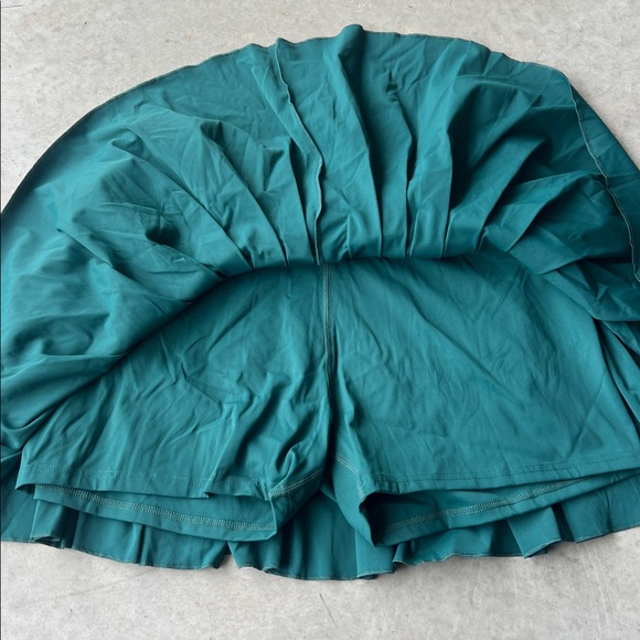 Moon Wood Plus Size Pleated Skirt High Waist with Shorts Sz XL Dark Green = - Picture 7 of 7